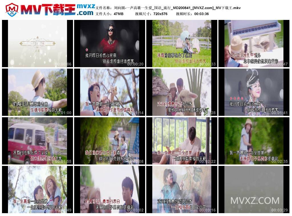 刘向圆-一声高歌一生爱_国语_流行_MD200841